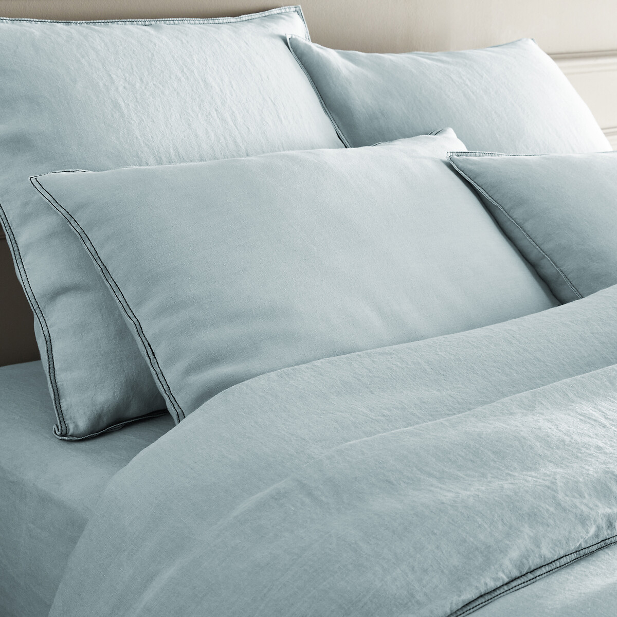 Housse de couette chanvre lavé, Helm bleu californien, AM.PM