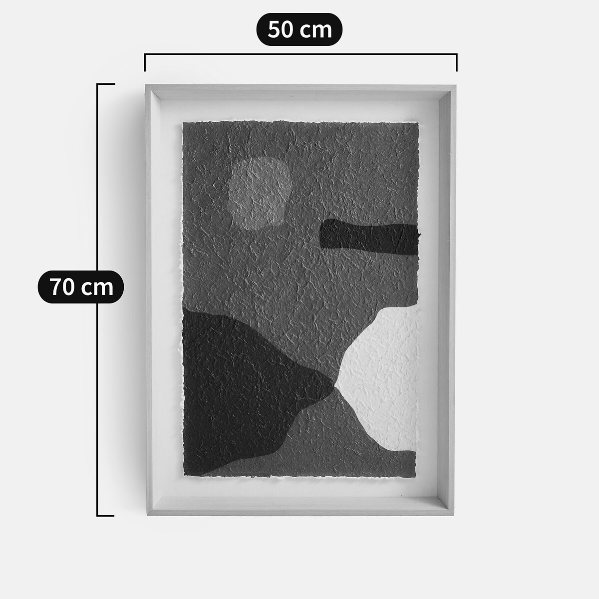 Bedrukt doek, ingelijst, breedte 50 x hoogte 70 cm, JERAPAH kastanje, LA REDOUTE INTERIEURS