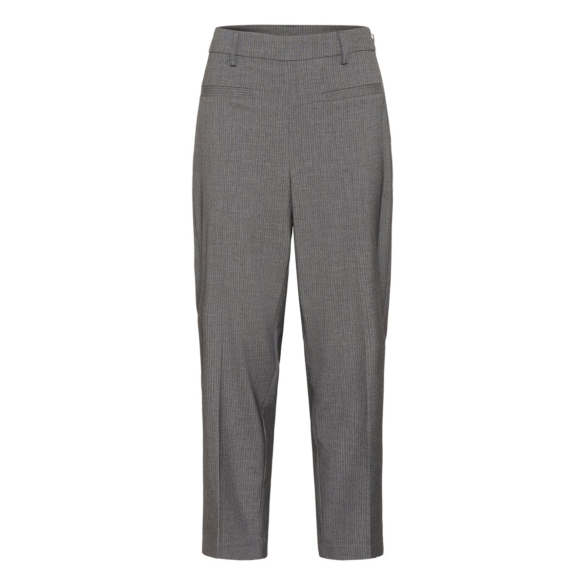 Pantalon de costume gris blanc grey melange / chalk stripe, KAFFE