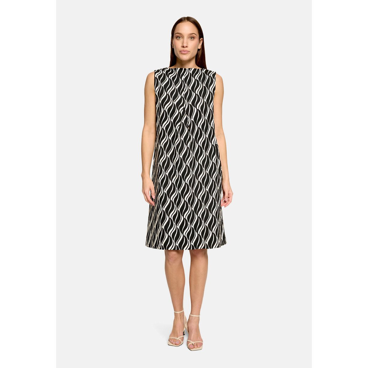 Robe détente sans manches noir/beige, BETTY BARCLAY