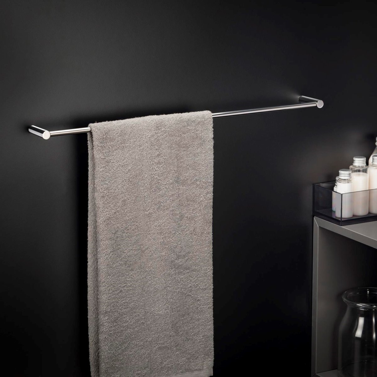 Porte Serviette mural LOGIC noir mat, COSMIC