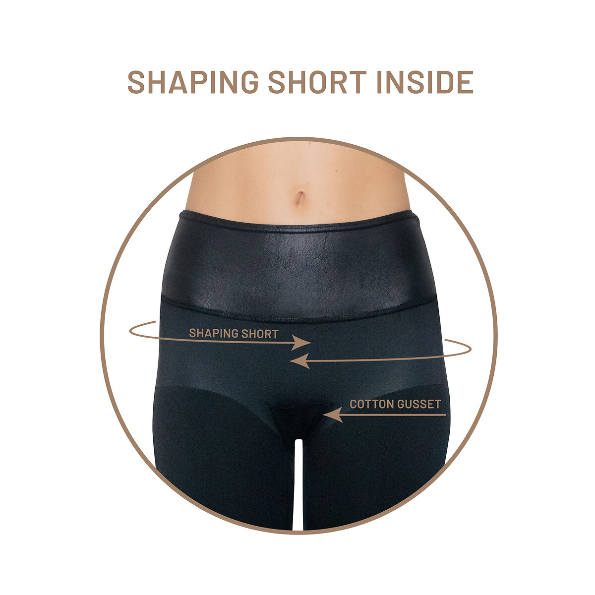 Leather Look Leggings black, MAGIC BODYFASHION
