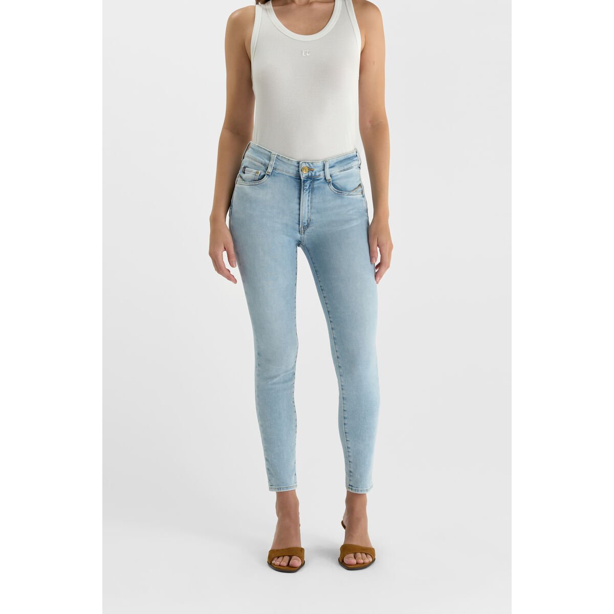 Jeans push-up slim taille haute PULP, 7/8ème blue, LE TEMPS DES CERISES
