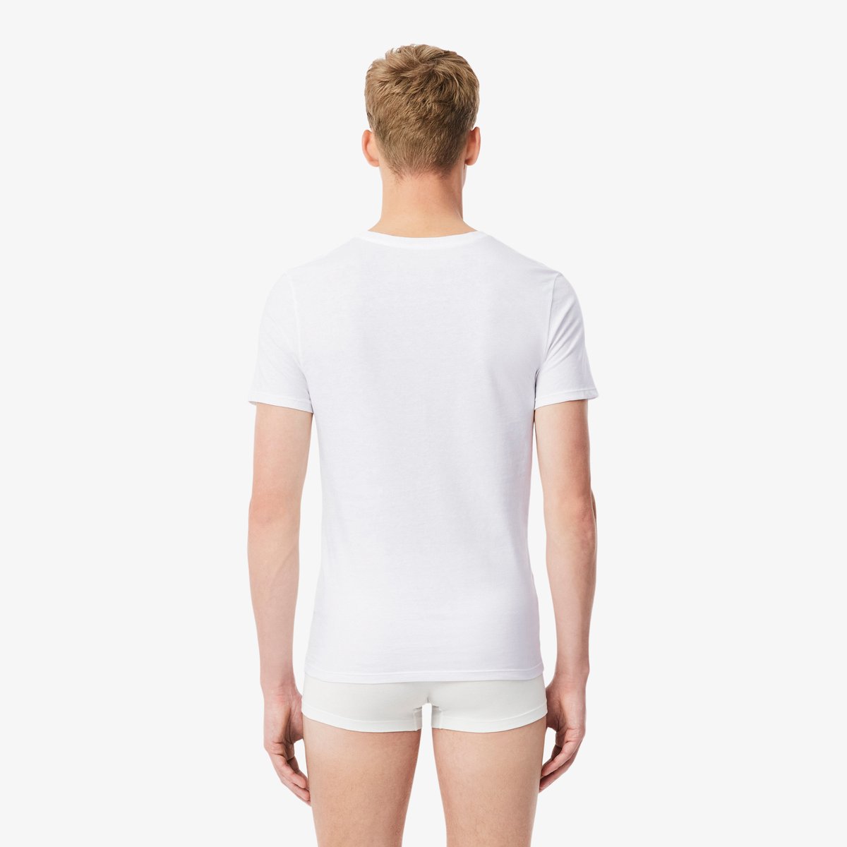 Lot de 3 t-shirts d'intérieur slim fit blanc-001, LACOSTE