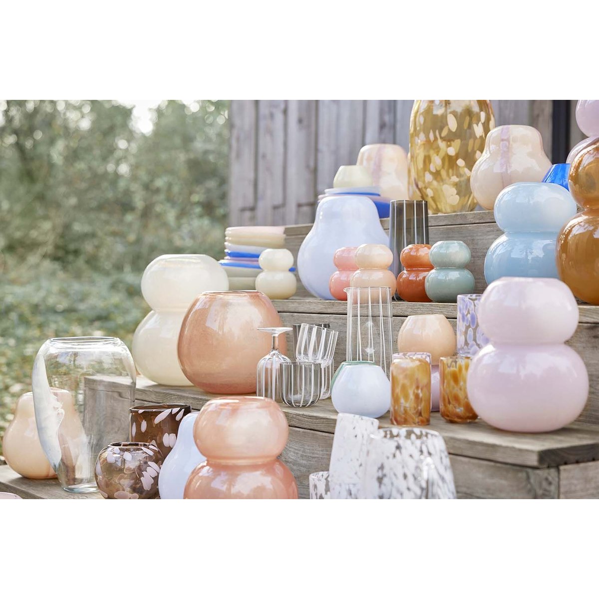 Vase en verre LIVING blanc, OYOY LIVING DESIGN