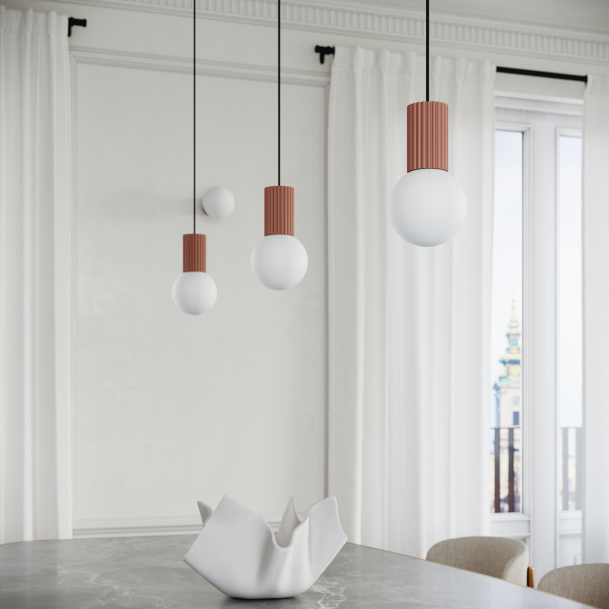 Lampe à poser Aluminium Moka G9 1 Halo marron, EDEN