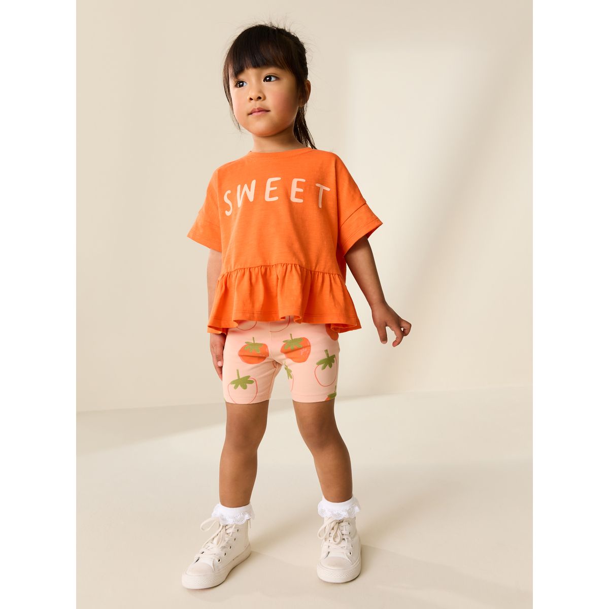 Ensemble haut à manches courtes et short fraise orange, NEXT
