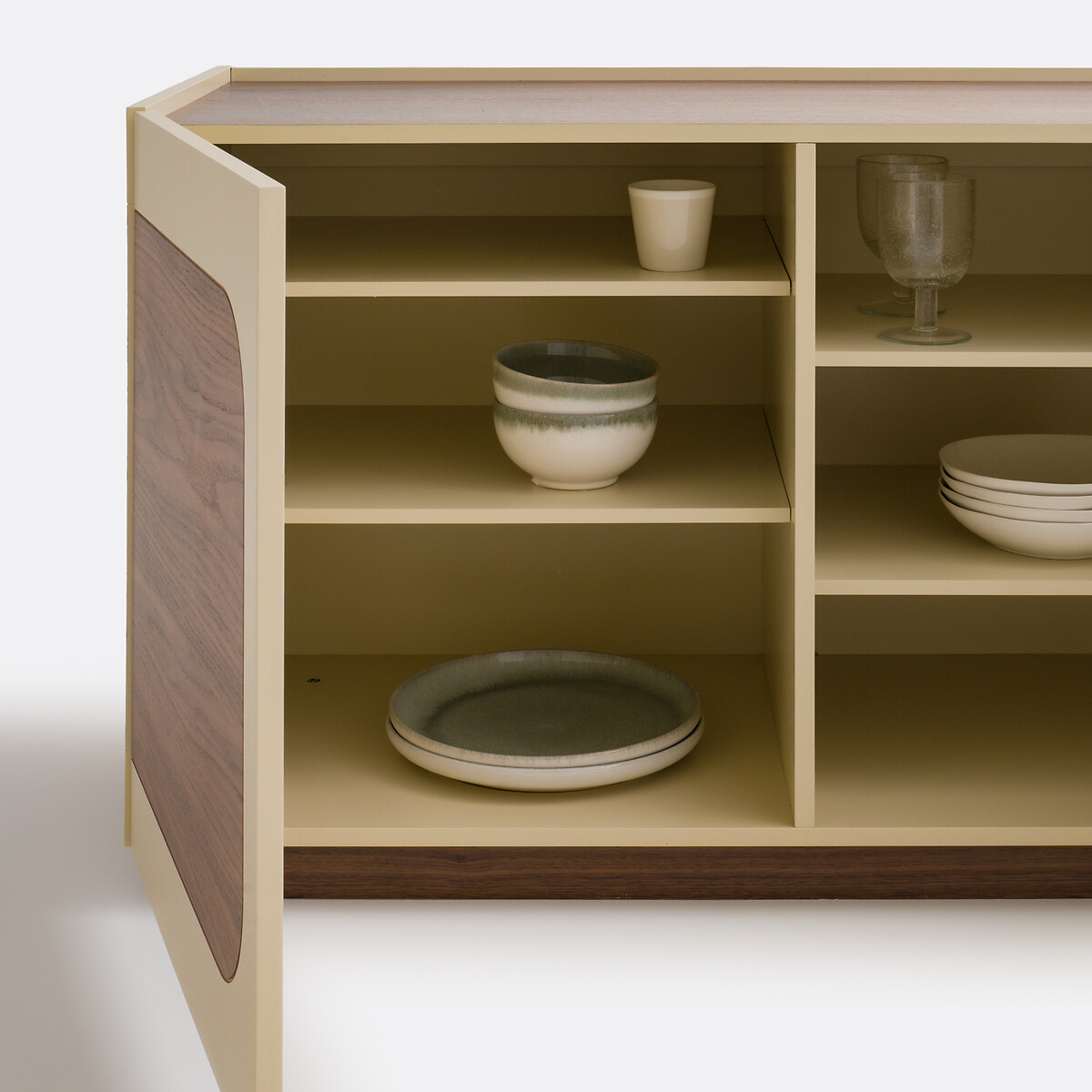 Galdo 3-Door Sideboard with Walnut Veneer walnut, LA REDOUTE INTERIEURS