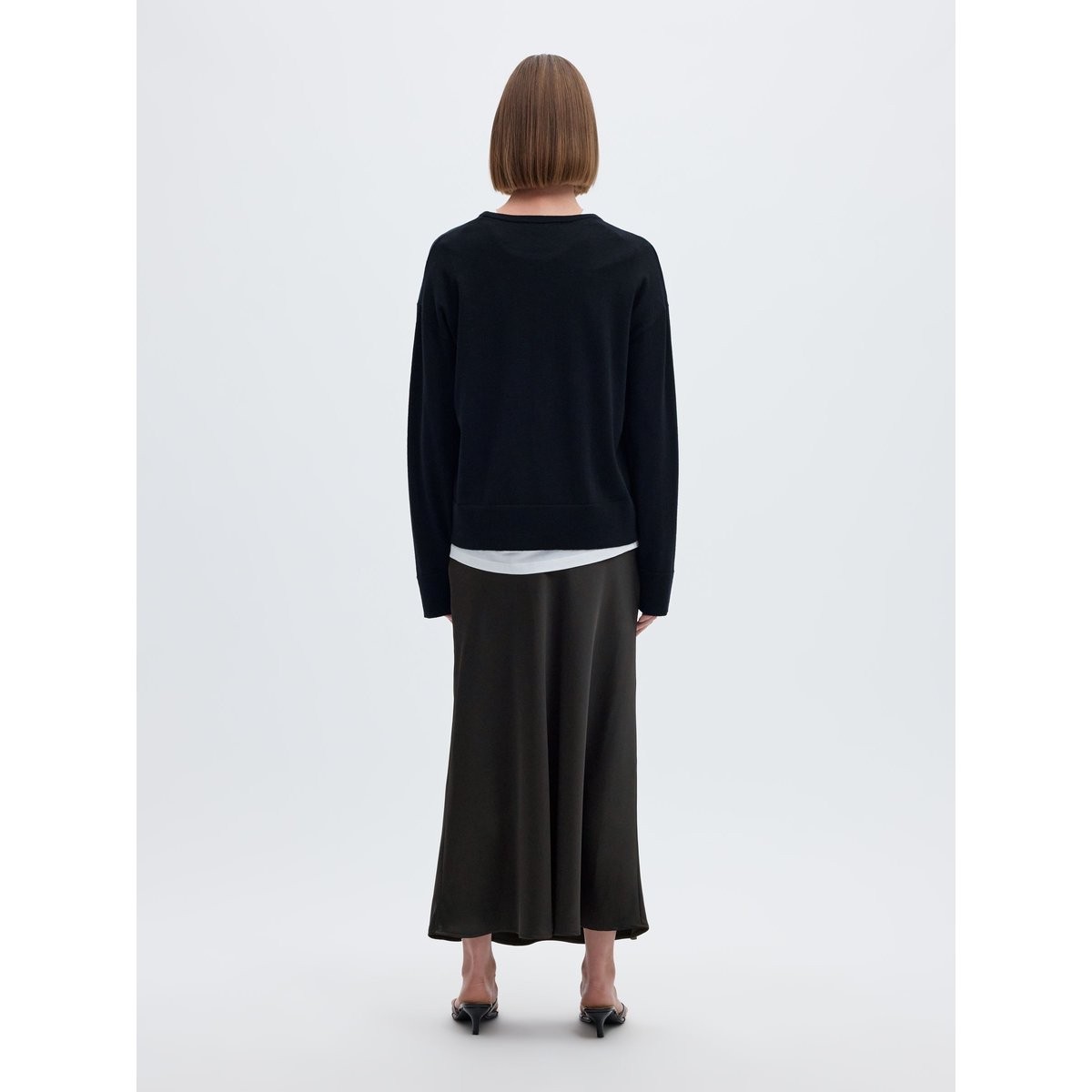 Jupe Mi-Longue black 1, SELECTED