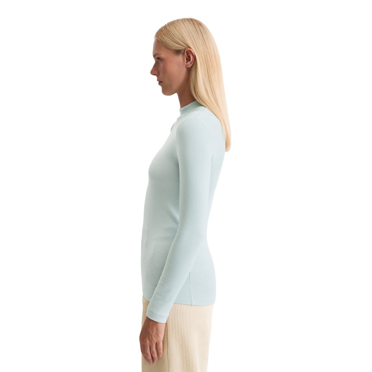 T-shirt long régulier en mélange de TENCEL™ modal et de coton bleu clair, MARC O'POLO