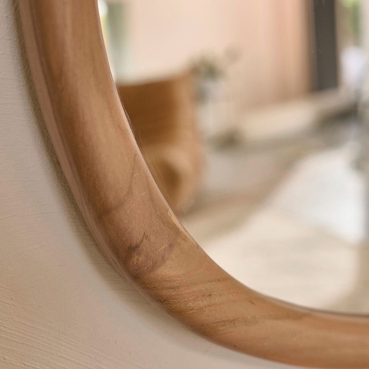 Miroir organique en teck massif 75x60 cm  BELIZE naturel, BERAH GETAH