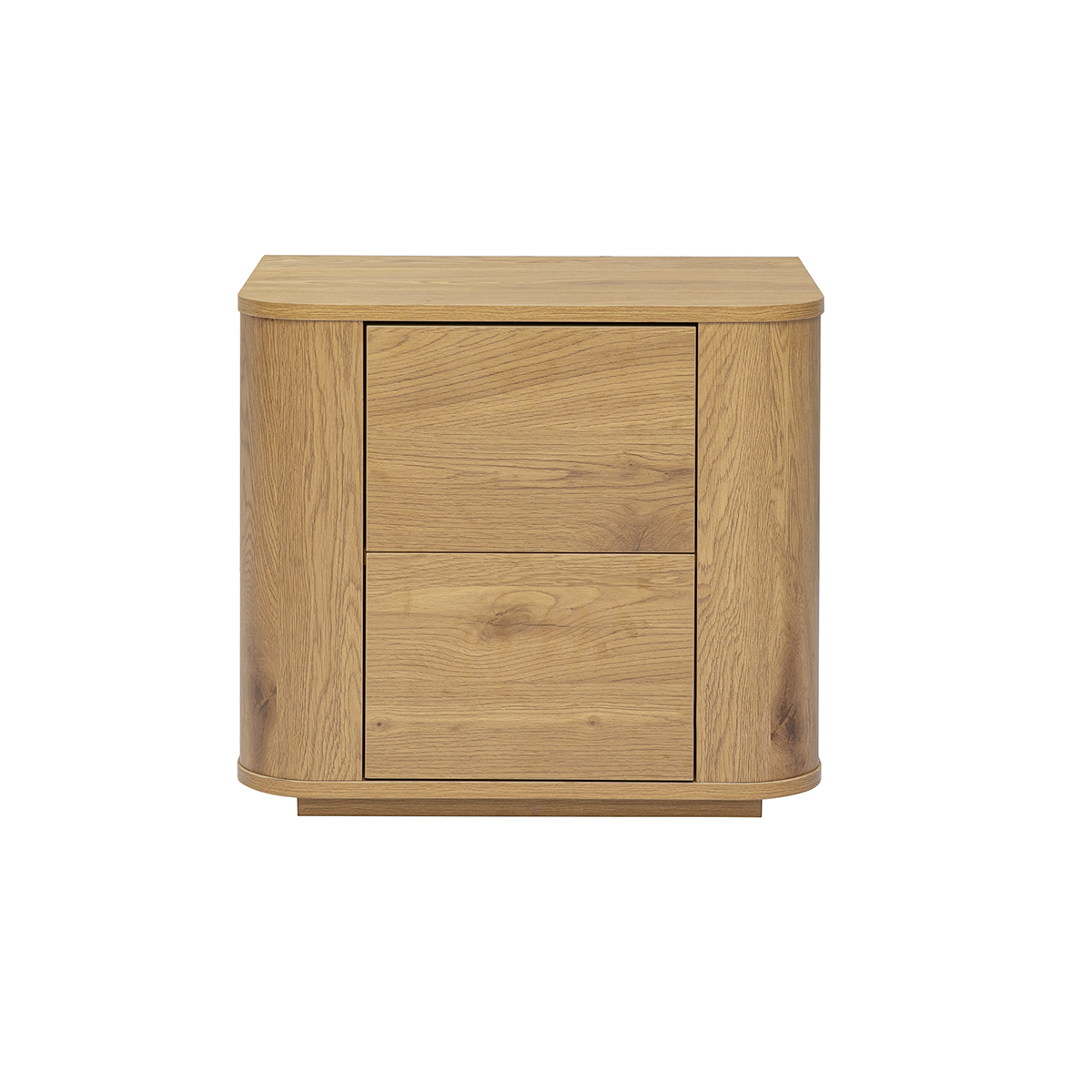 Table de chevet avec rangements 2 tiroirs finition bois clair chêne NEGAN chêne clair, MILIBOO