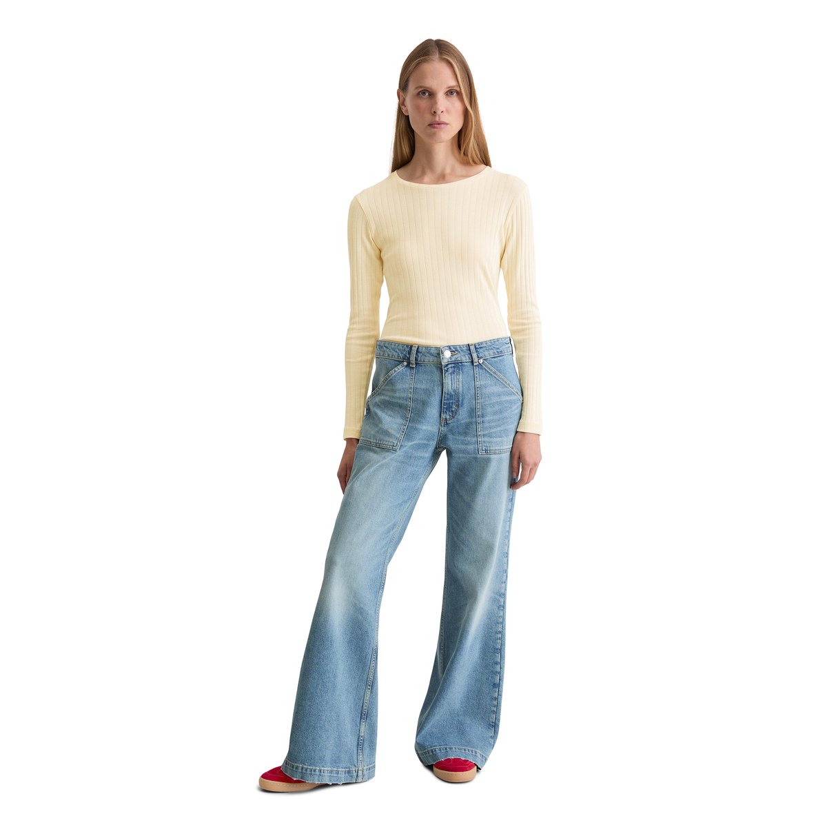 Jeans modèle Caya avec CIRCULOSE bleu moyen, MARC O'POLO