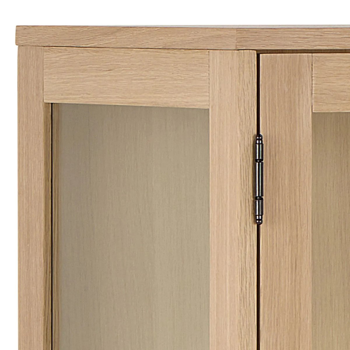 Vitrine 3 portes vitrée en chêne blanchi L140 - MARTINE bois clair, HELLIN, DEPUIS 1862