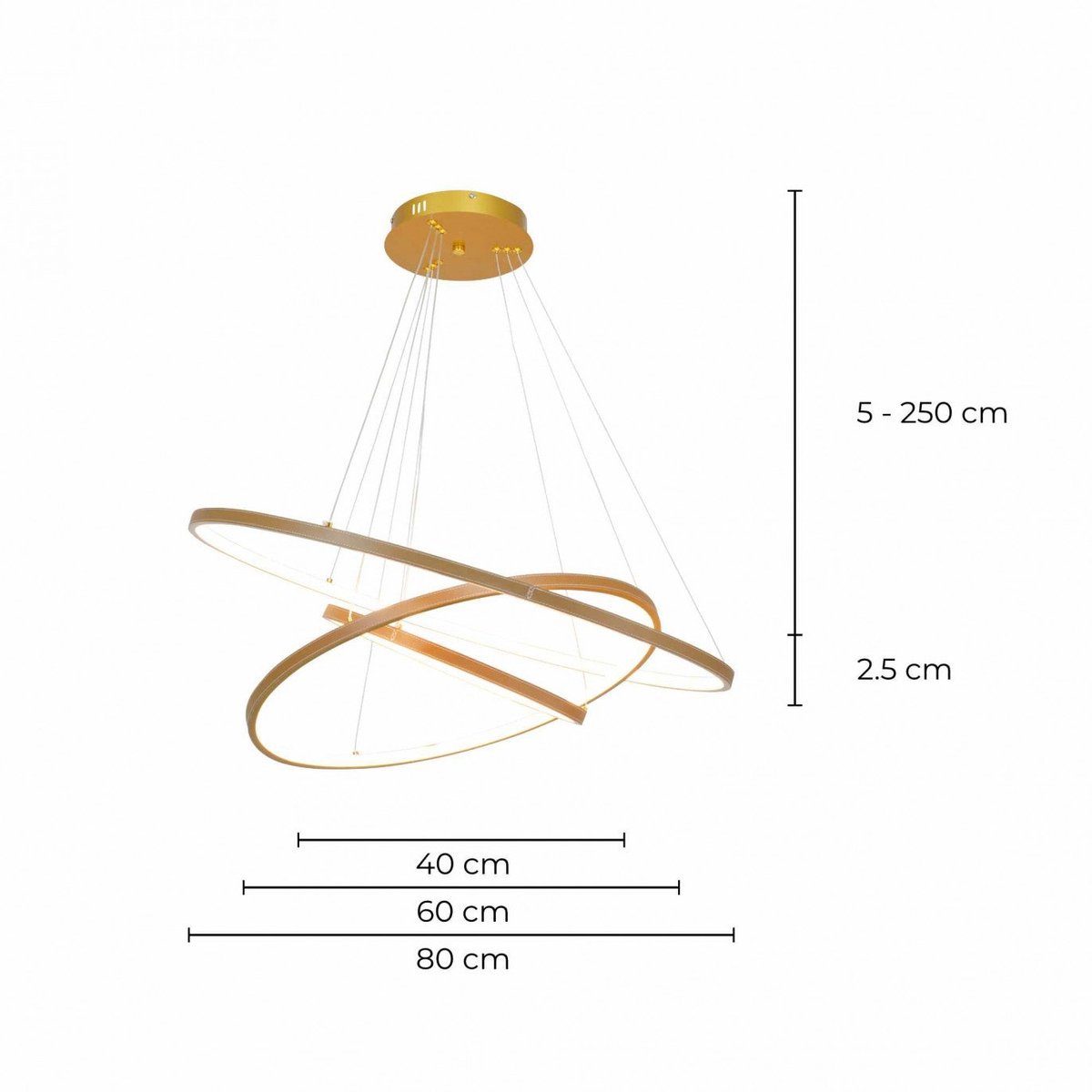 Suspension aspect cuir, APOLLON marron, C-CREATION