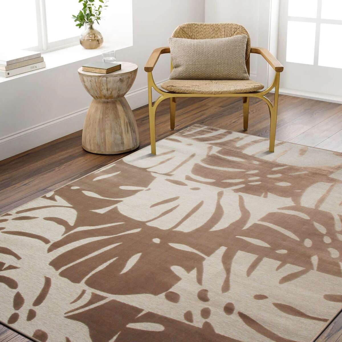 Tapis scandinave moderne doux URBANO EFFECT marron, THE DECO FACTORY