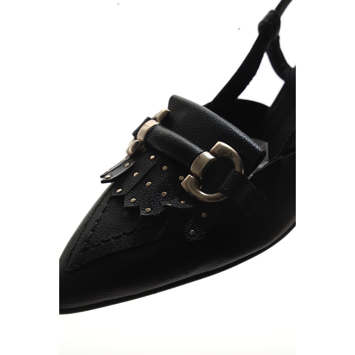 Leather Pointed Slingback Ballet Pumps black, MJUS