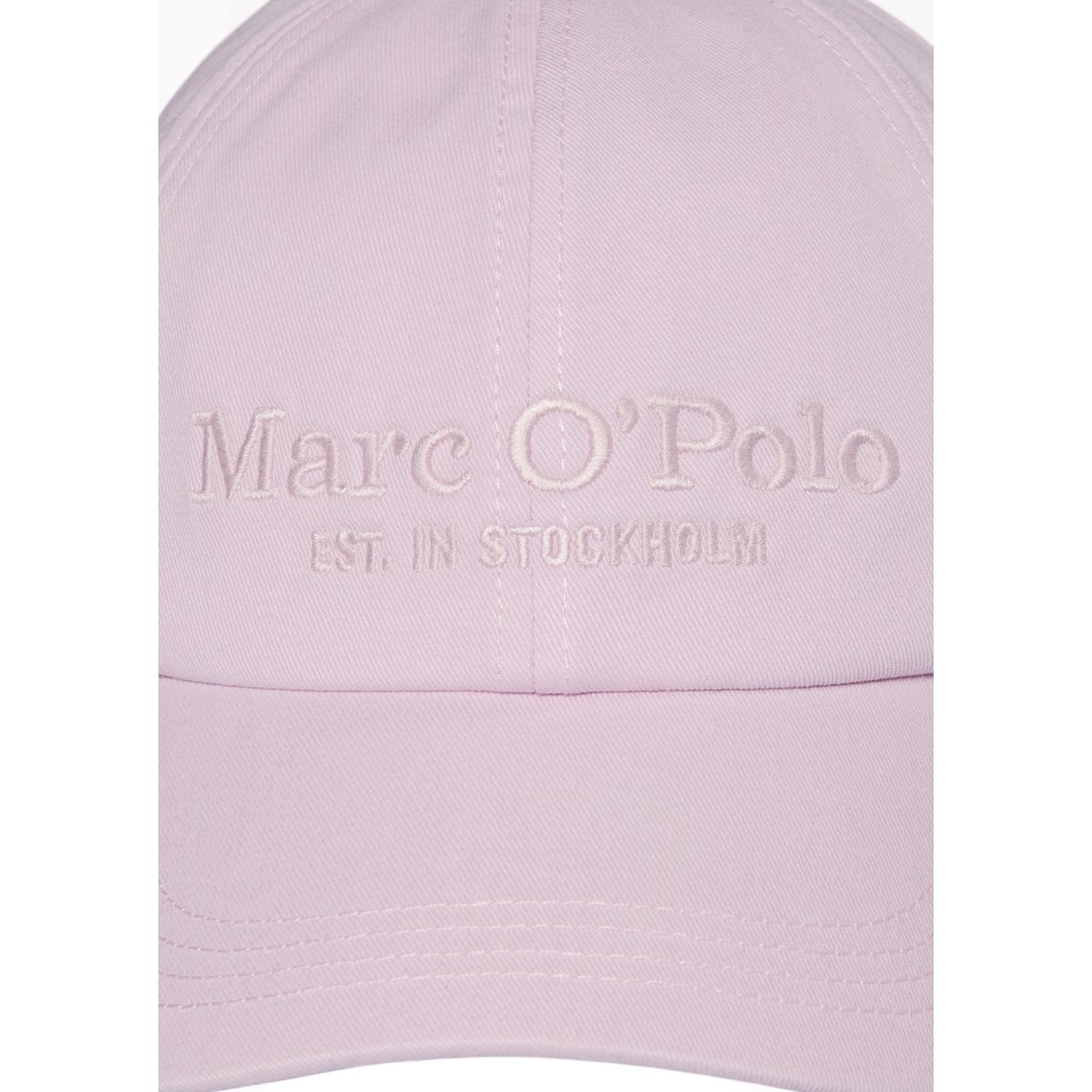 Casquette avec logo en sergé de coton bio de haute qualité rose, MARC O'POLO