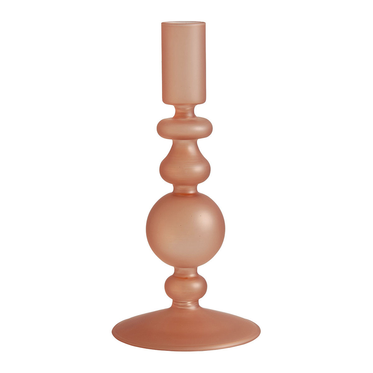 Set de 3 bougeoirs rose givré rose, MATHILDE M