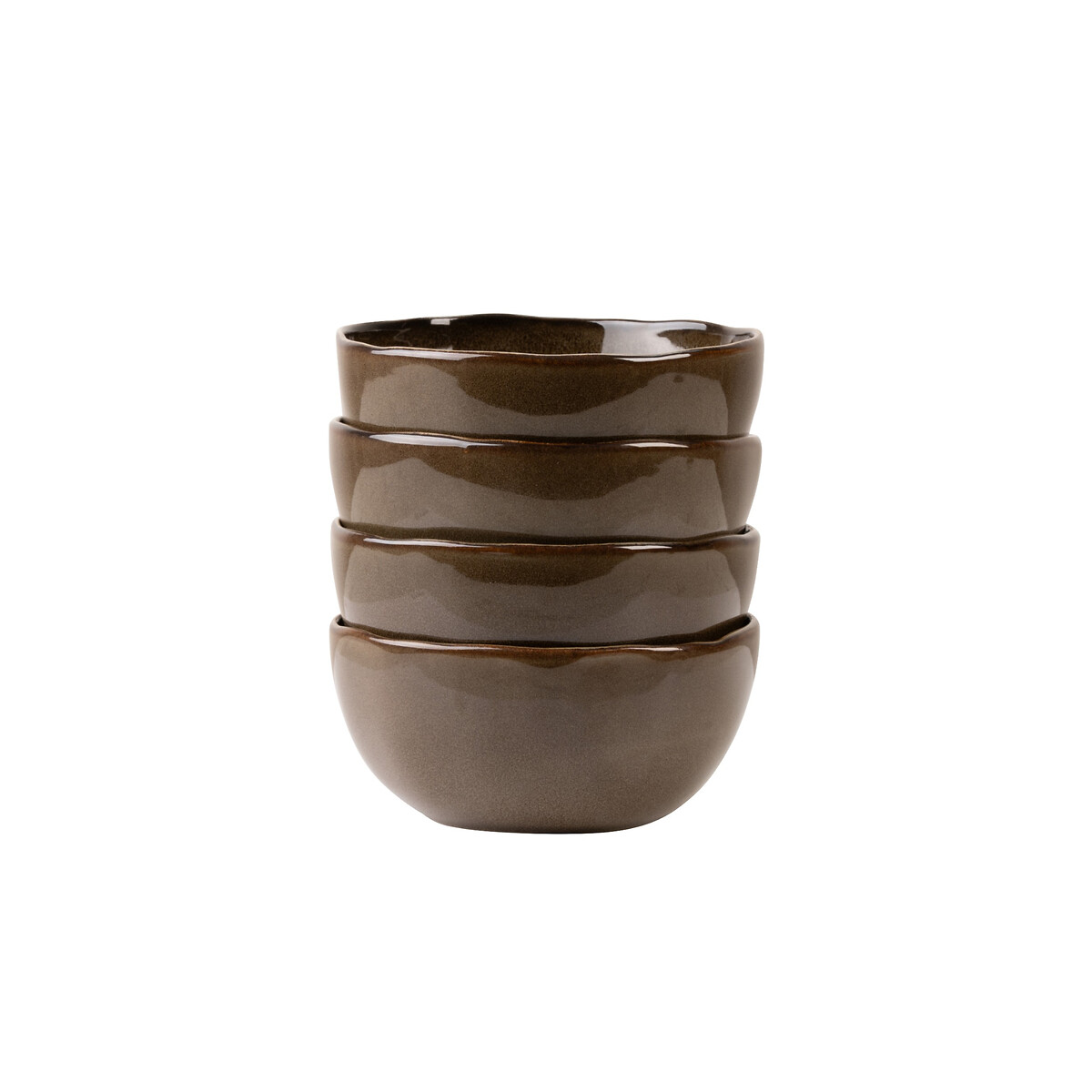 MADE.COM Set of 4 Vinnie Cereal Bowls in Brown brown , MADE