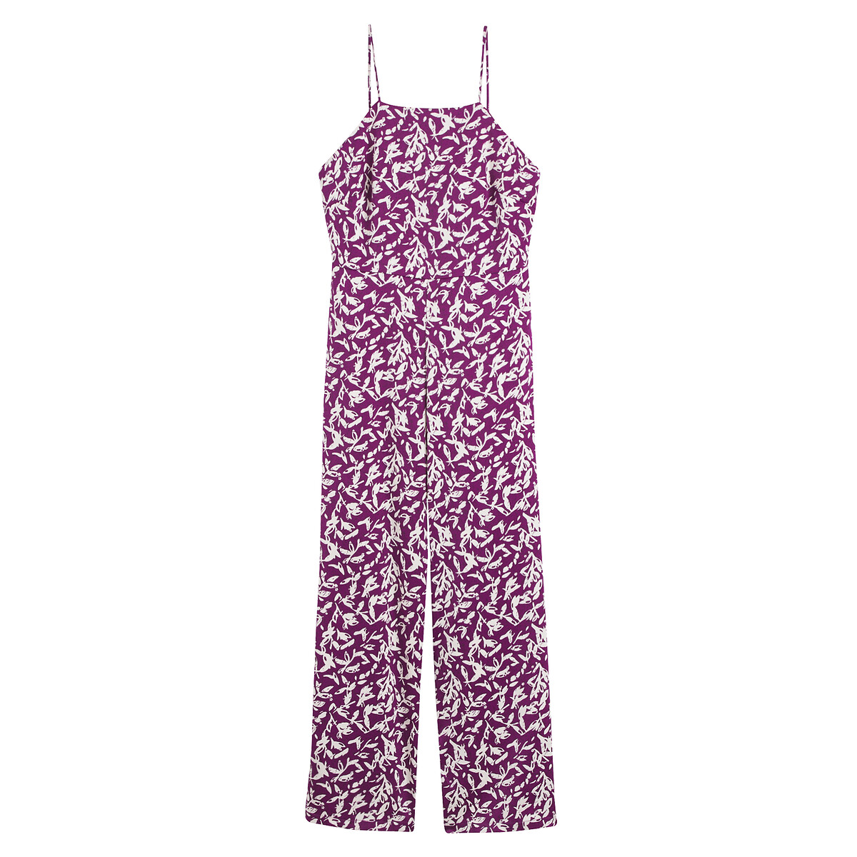 Satin Cami Jumpsuit purple print, LA REDOUTE COLLECTIONS