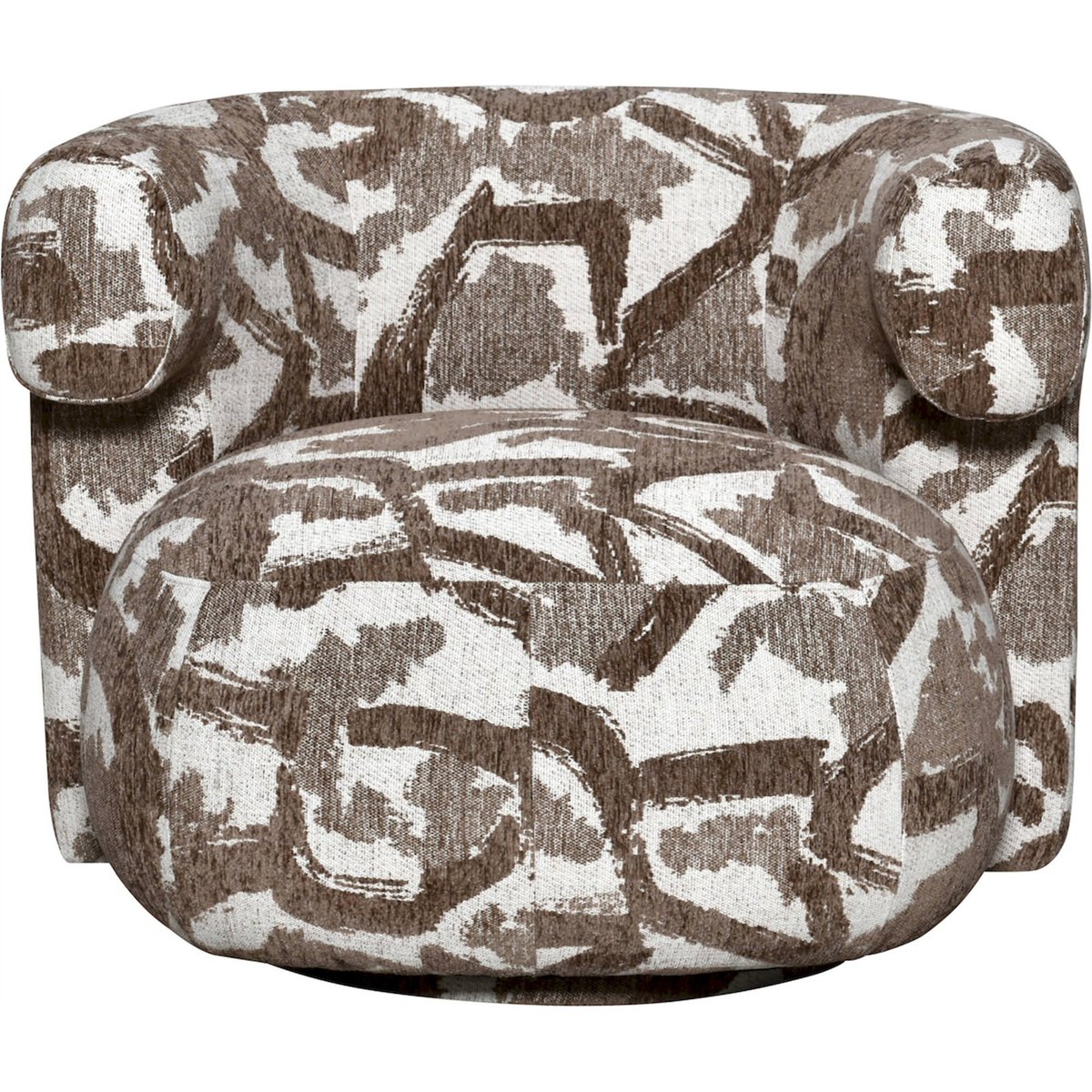 Fauteuil lounge pivotant marron nature, RECOLLECTION