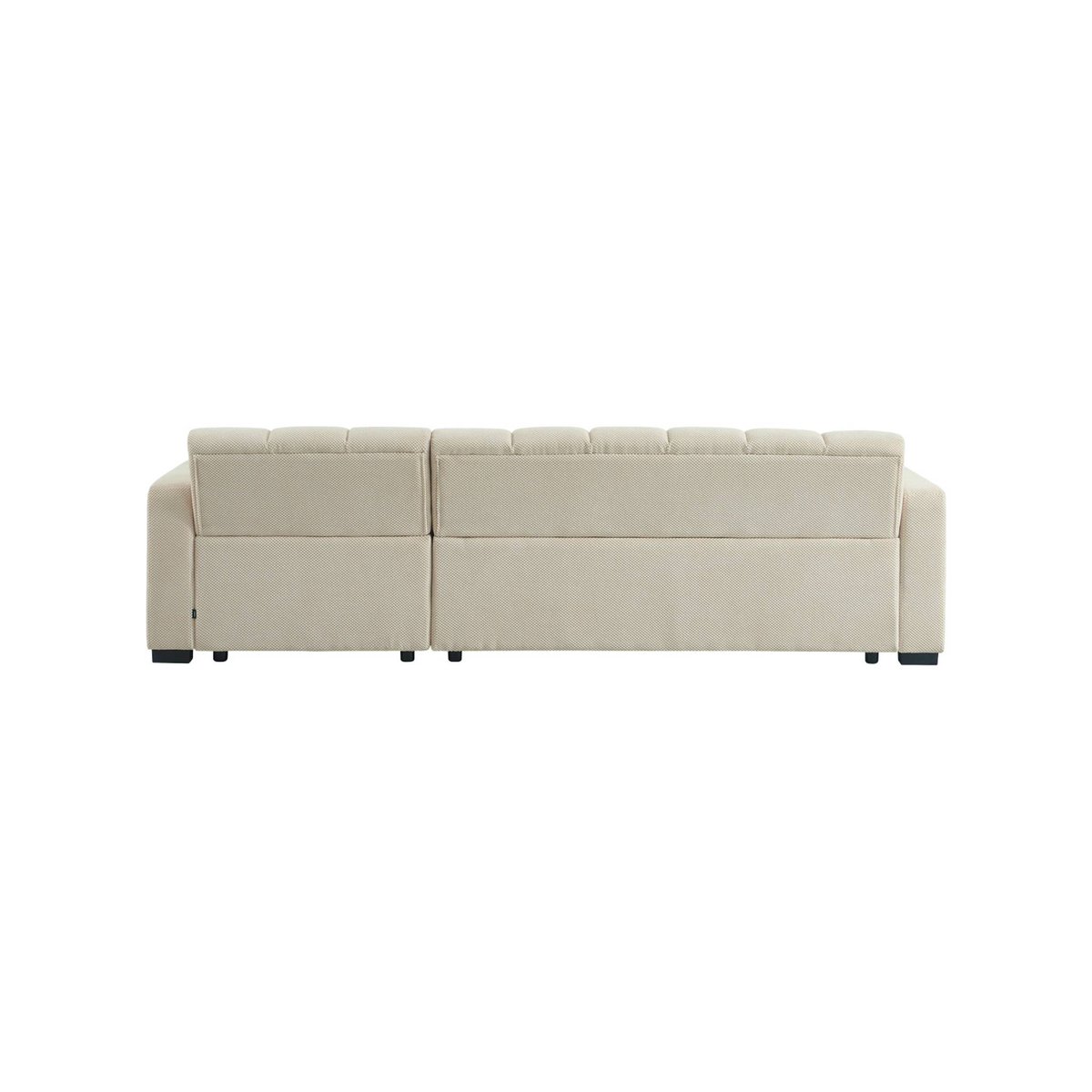 Canapé d'angle réversible tissu capitonné 3 places DOT beige, SWEEEK