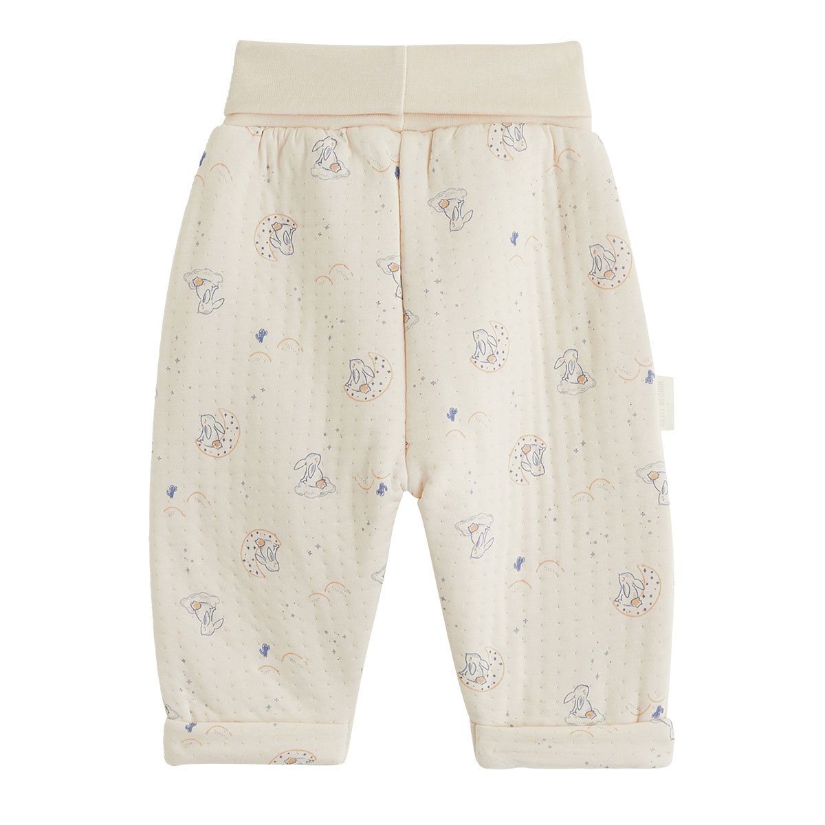 Ensemble bébé gilet et pantalon en coton matelassé Voix Lactée ecru, PETIT BEGUIN