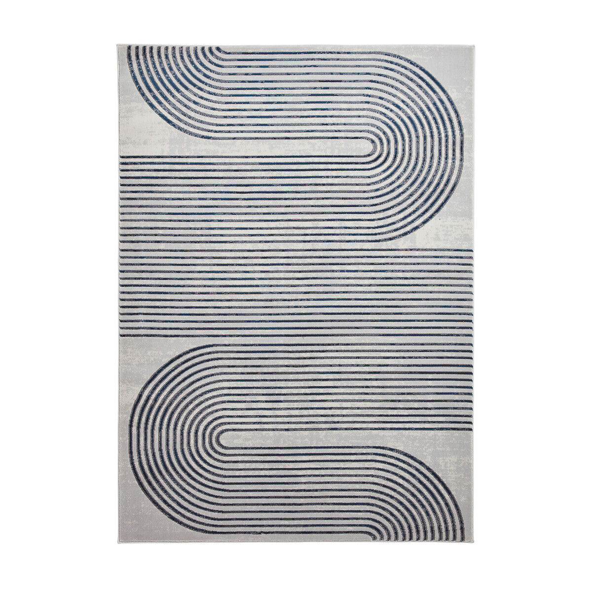70's Swirl Abstract Rug grey/navy, SO'HOME