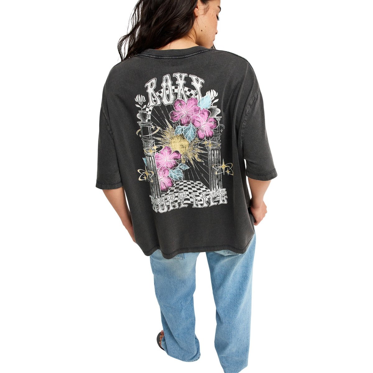 T-shirt oversize à manches courtes WASHED. noir anthracite, ROXY