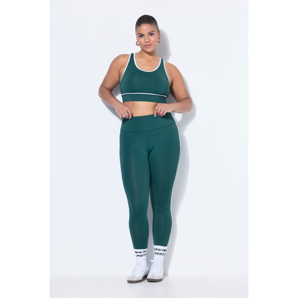 Collant de sport à taille haute vert foncé, STUDIO UNTOLD