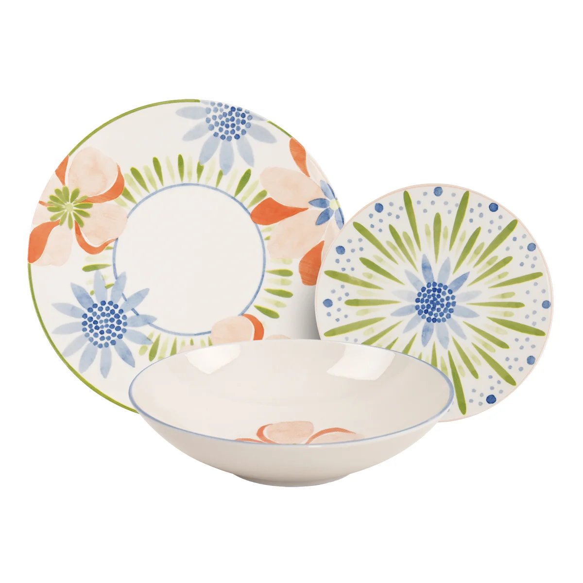 Service de table 18 pièces en porcelaine - Aube de pivoine rose, LAGUIOLE CUISSON
