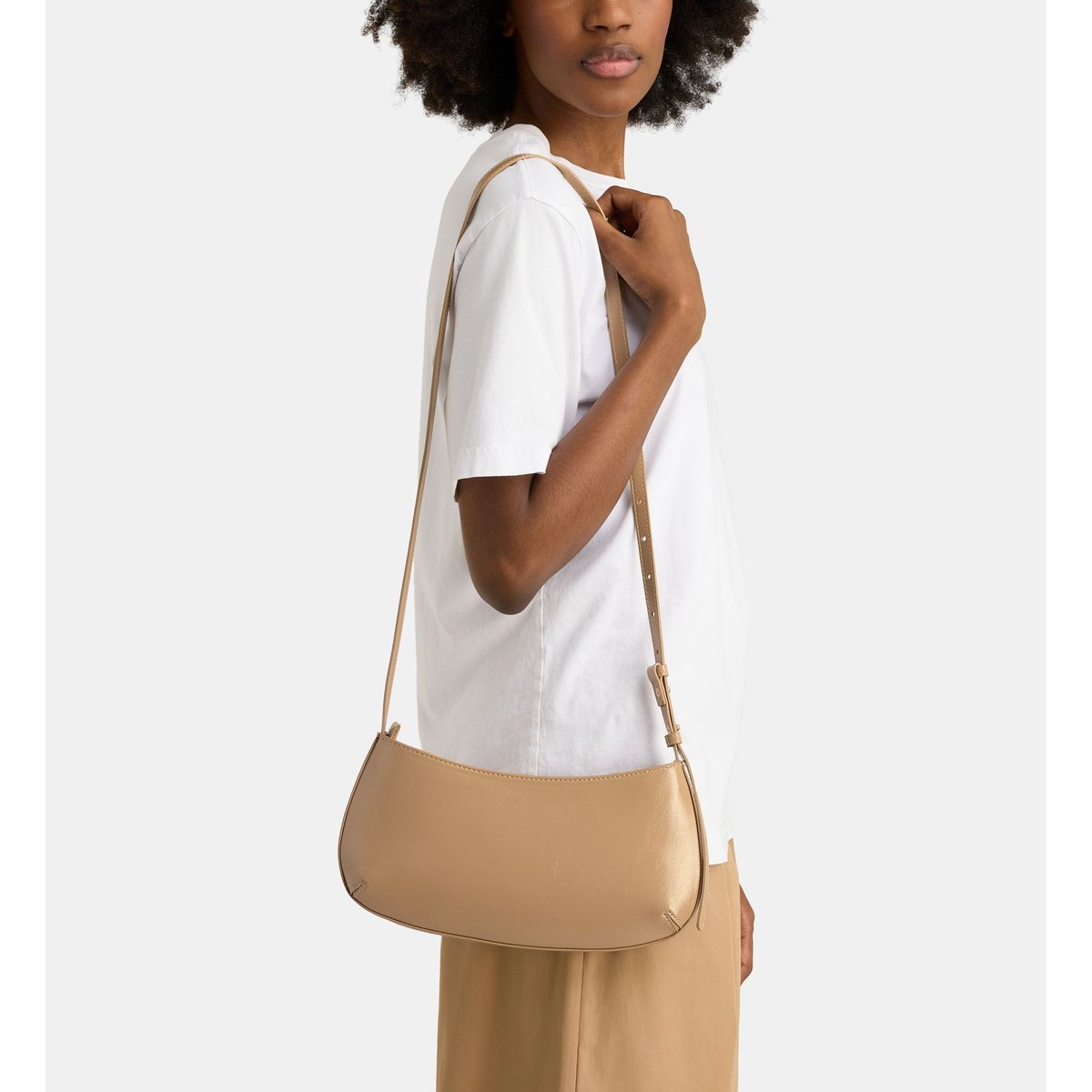 Sac à main coline vernis taupe, GALERIES LAFAYETTE