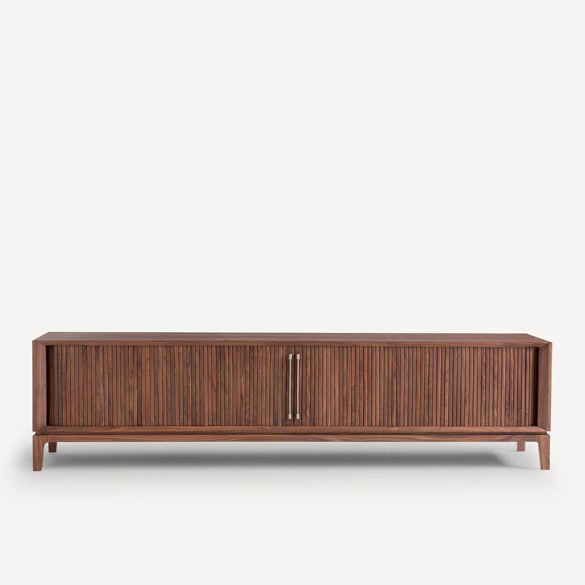 Liamca TV Stand in Walnut Veneer and Leather walnut, AM.PM
