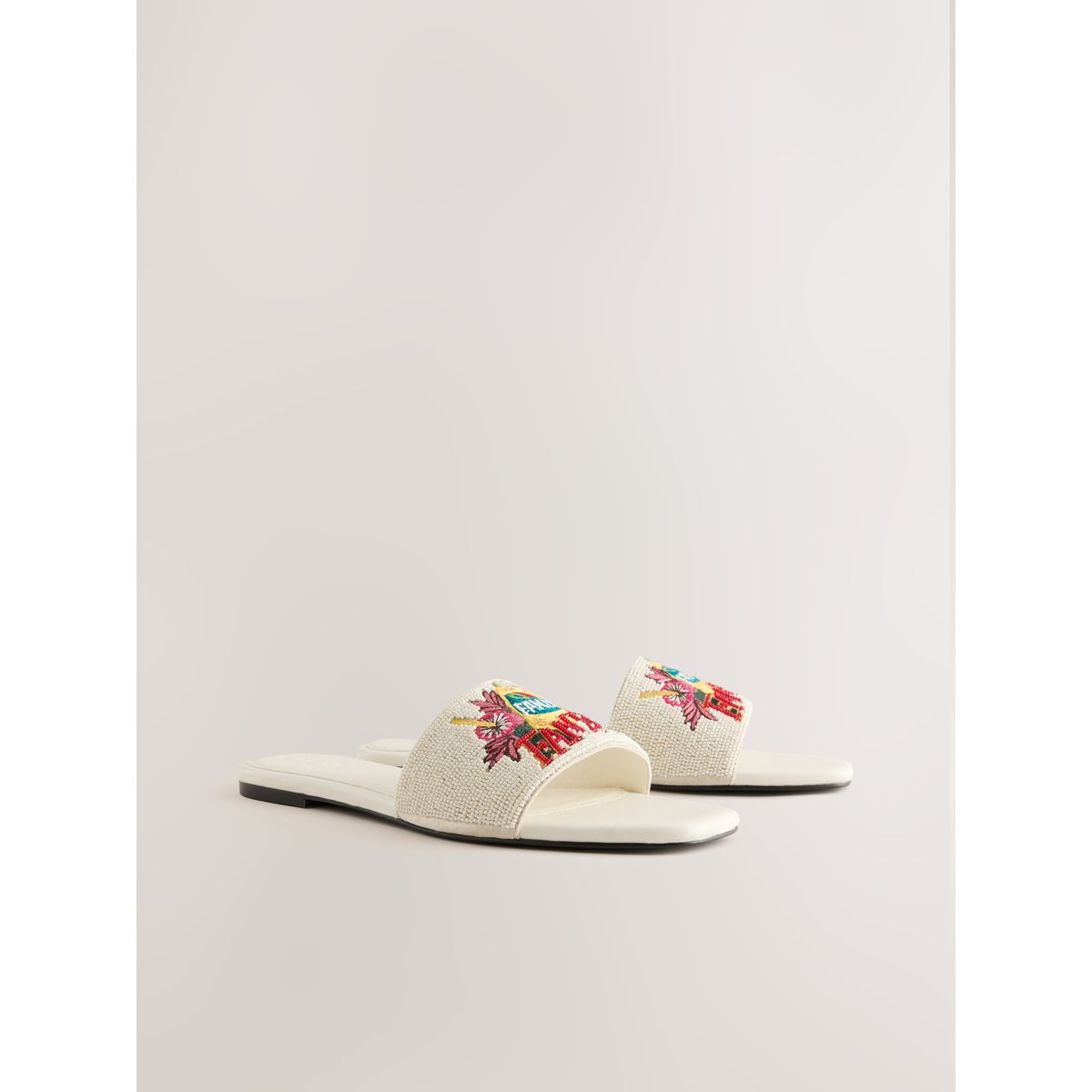 Mules fanta à ornements forever comfort® blanc/crème, NEXT