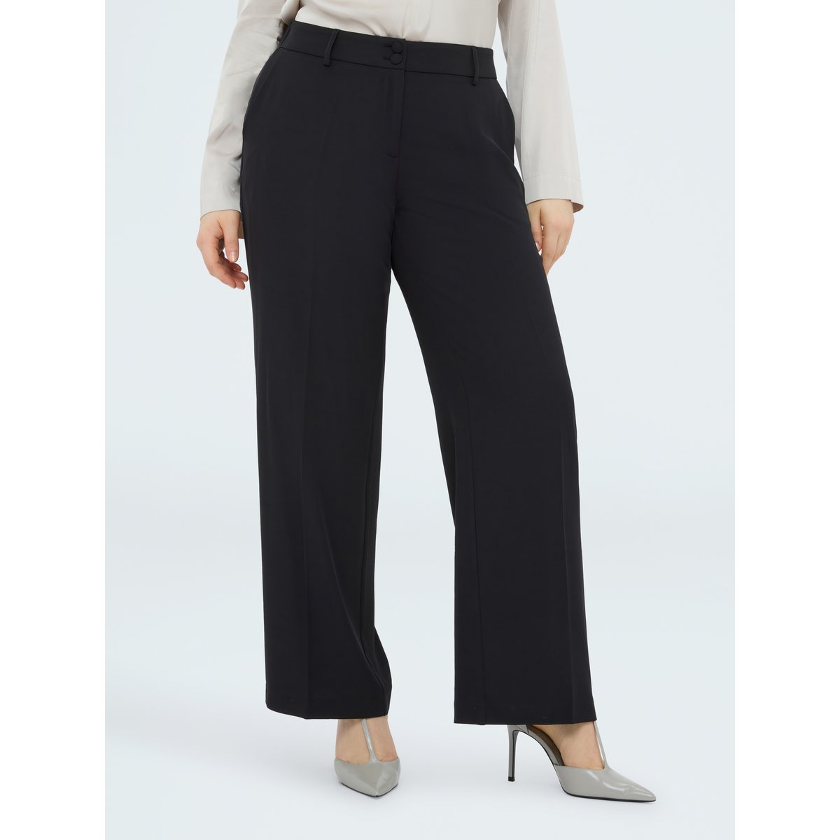 Pantalon à jambes larges noir, FIORELLA RUBINO