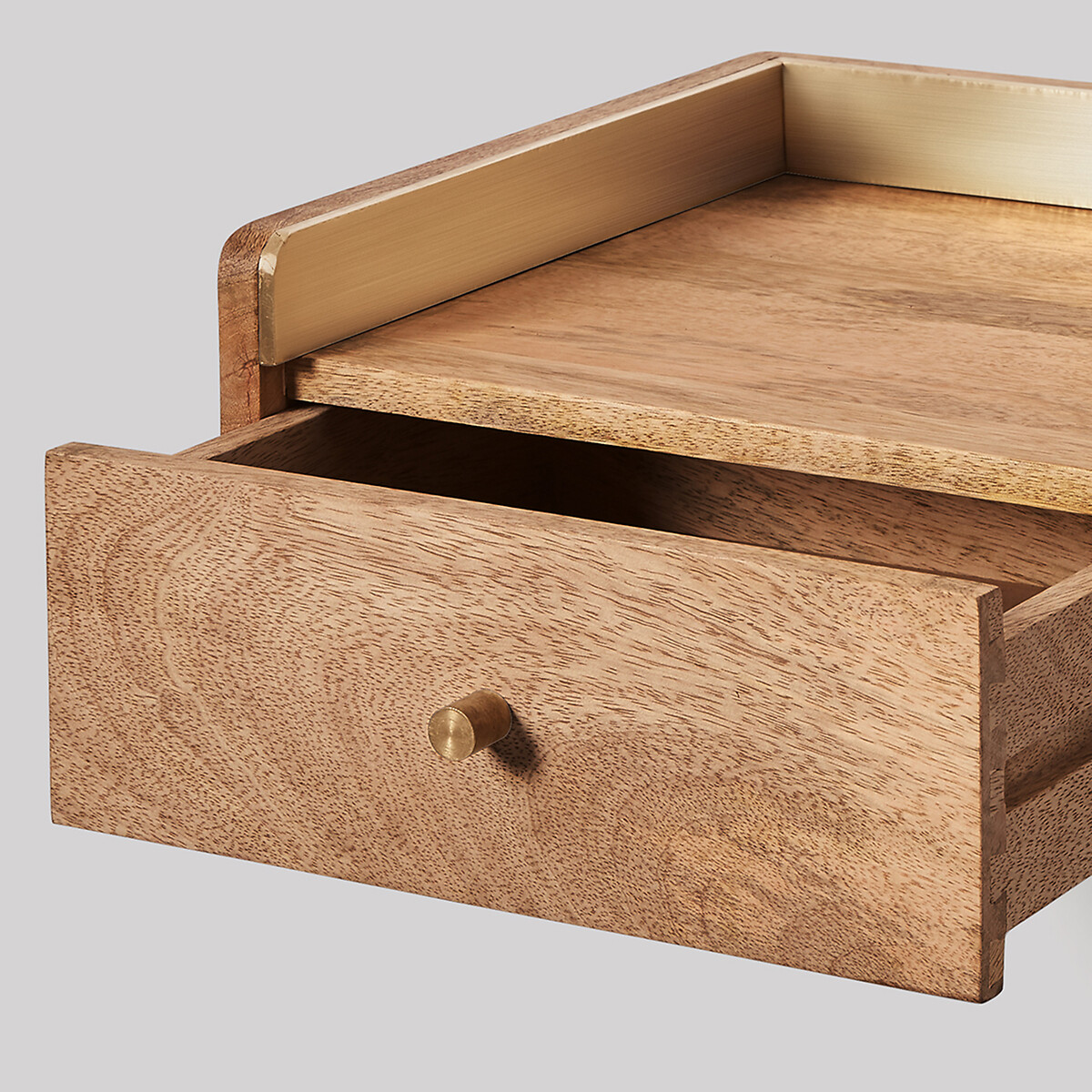 Fresco Mango Wood 1 Drawer Bedside Table light wood, SWOON