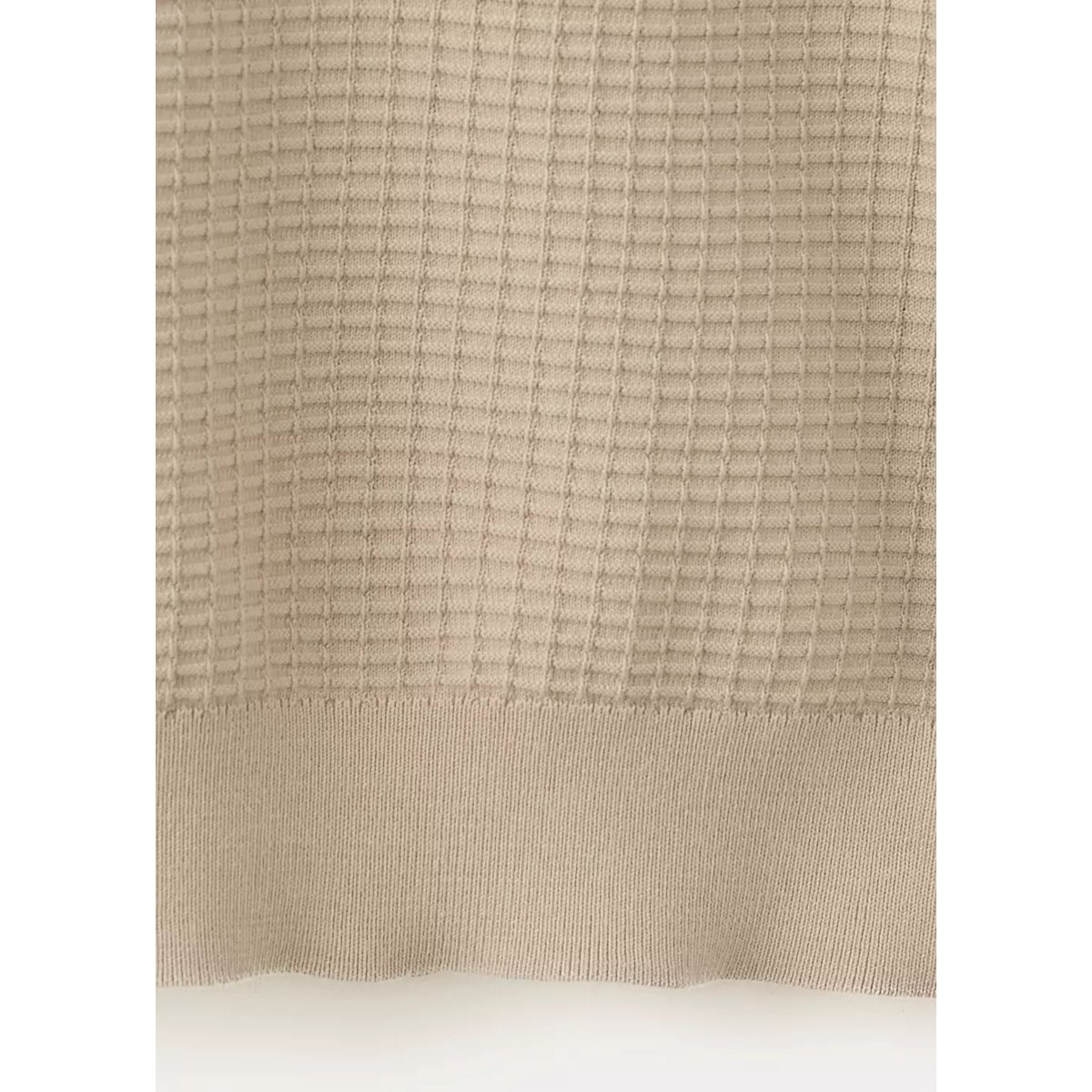 Polo 100 % coton maille structure beige, MANGO MAN
