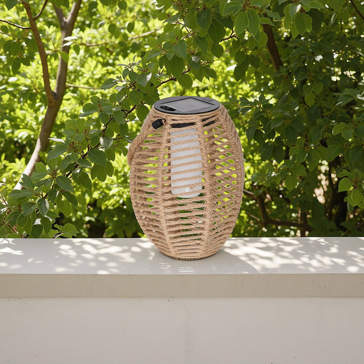 Lanterne d'extérieur solaire GINA beige, ATMOSPHERA