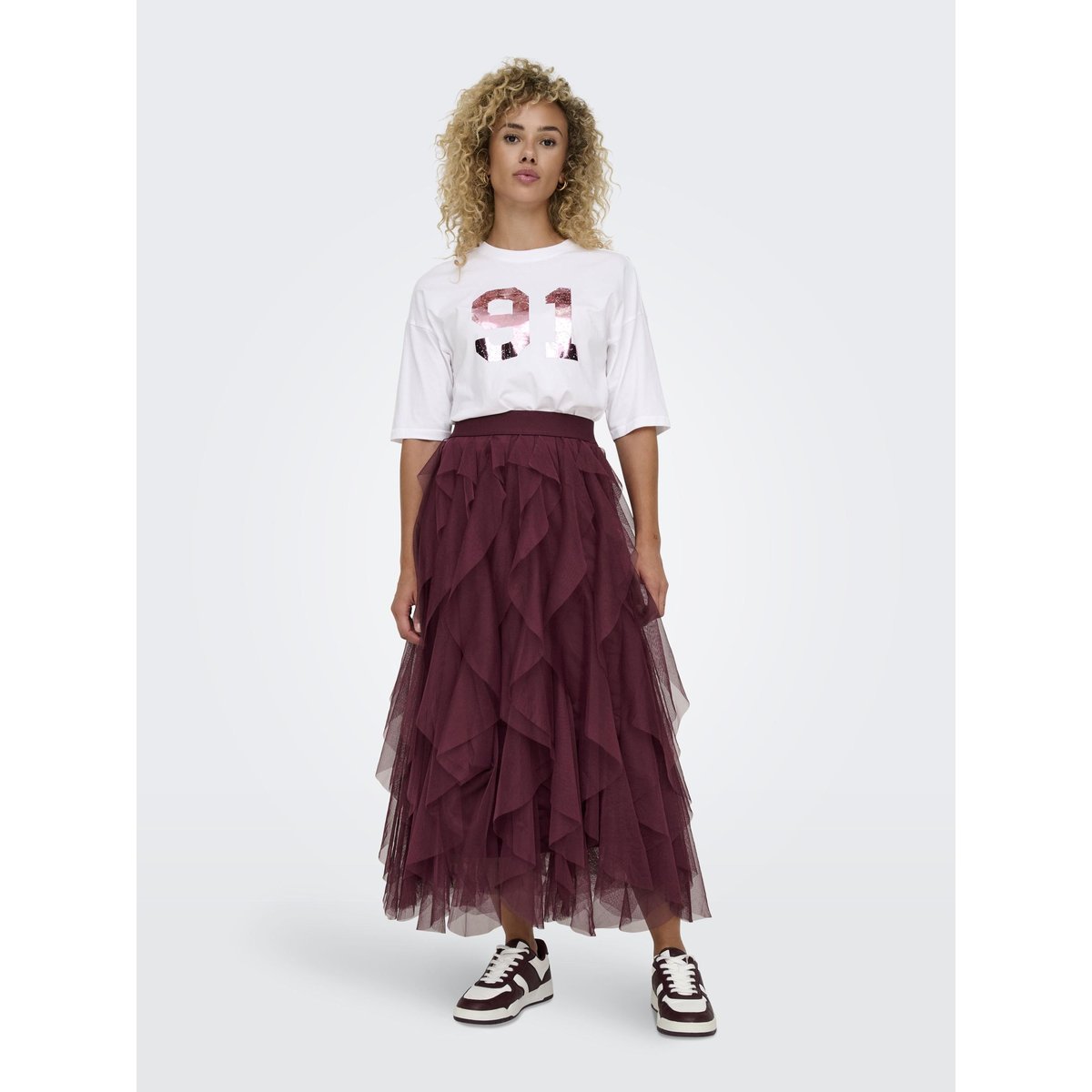 Jupe burgundy, ONLY