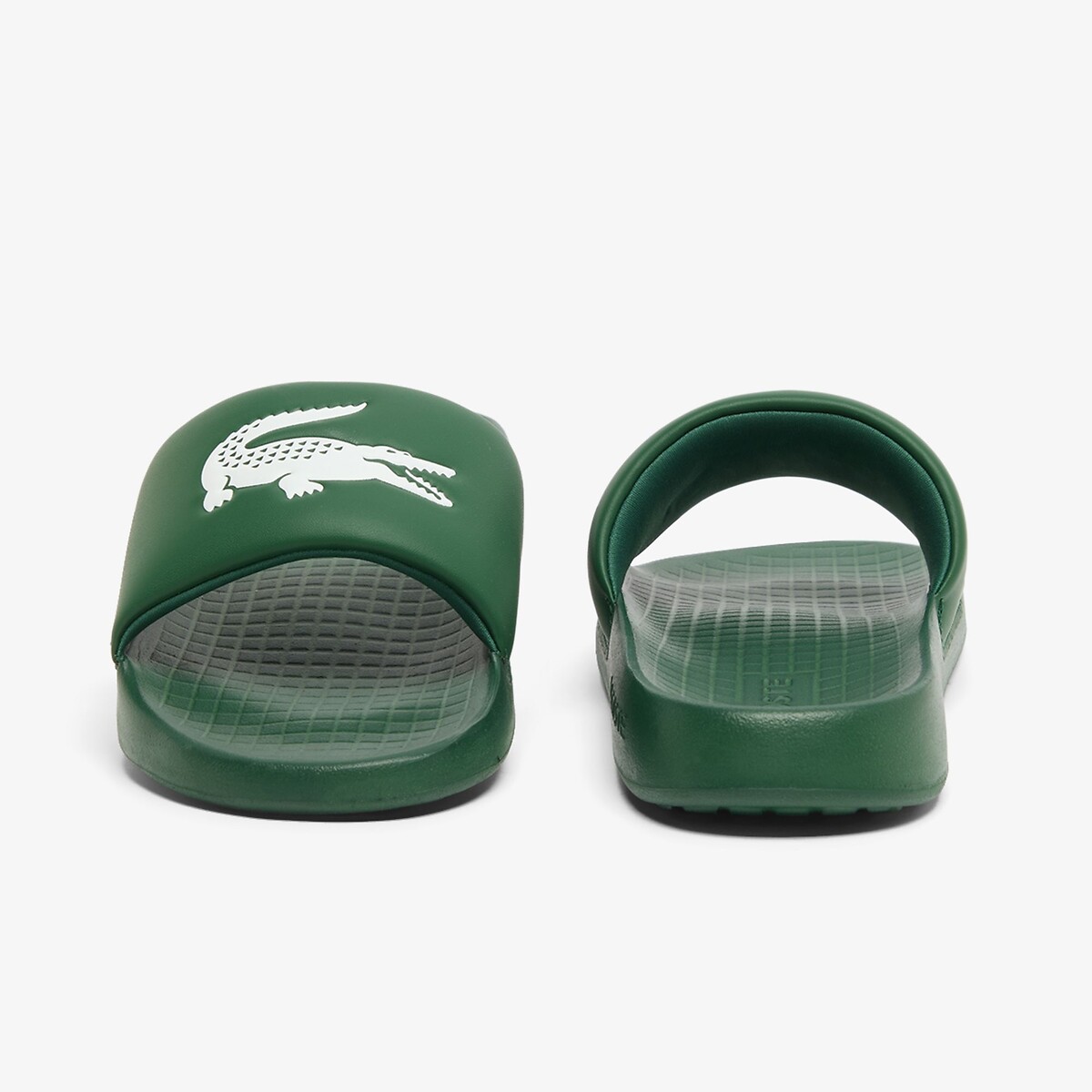 Claquette Slide Croco 1.0 vert, LACOSTE