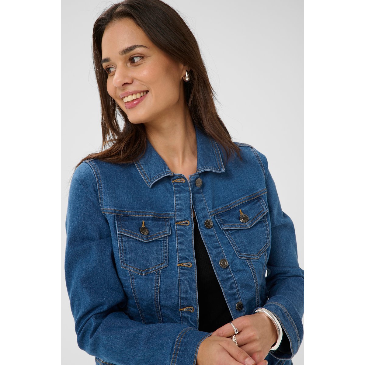 Veste en jean bleu medium blue denim, KAFFE