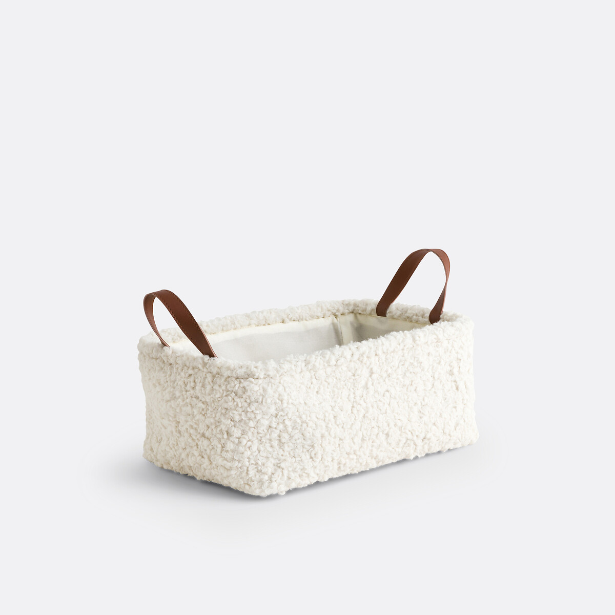 Lot de 2 paniers bouclette, Boklio ecru, LA REDOUTE INTERIEURS