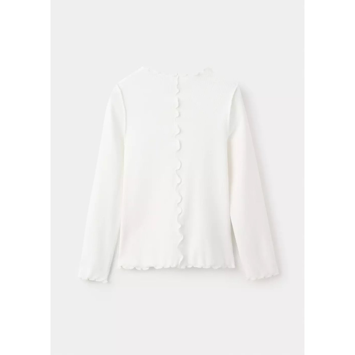 T-shirt coutures ondulées blanc cassé, MANGO KIDS