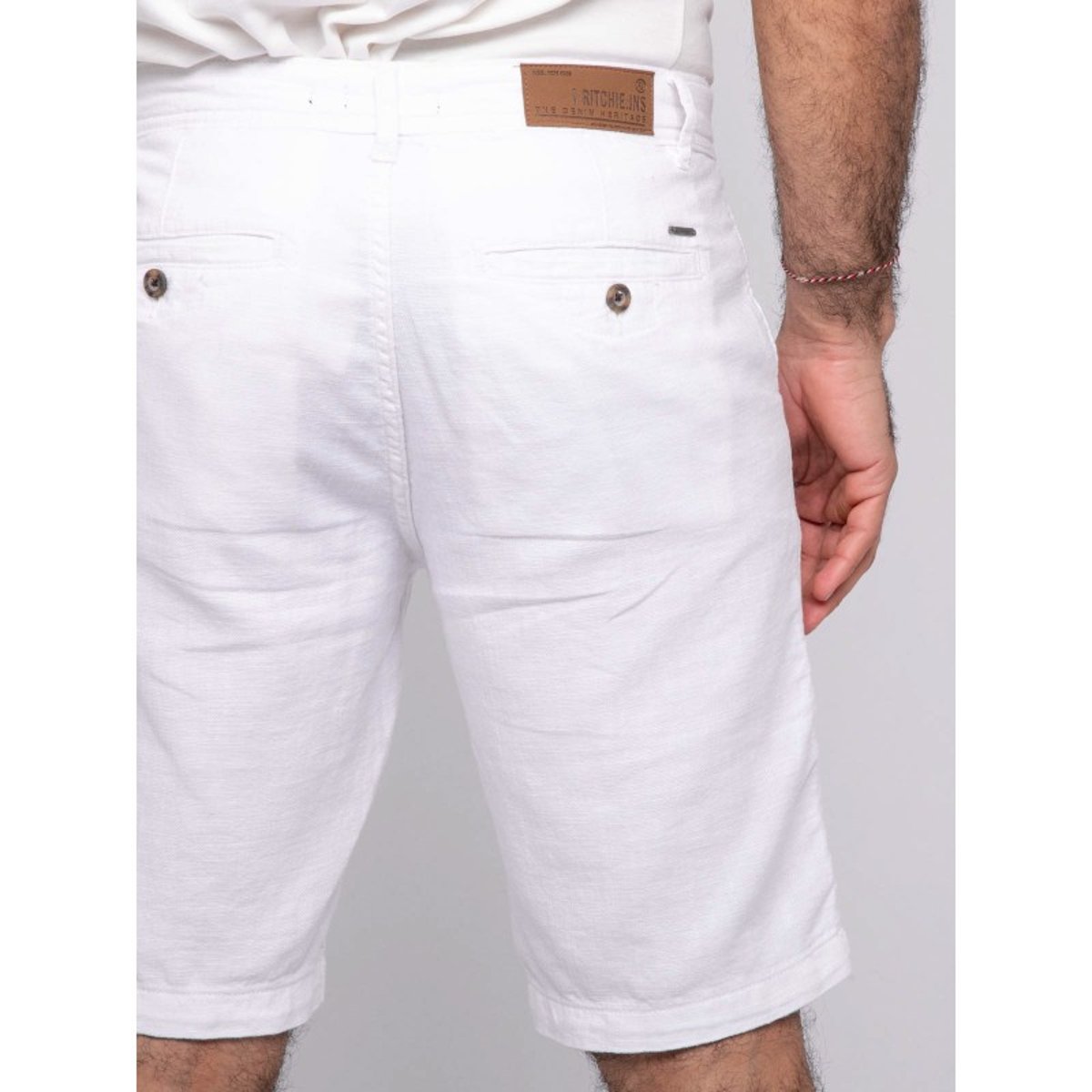Bermuda Coton Belkino blanc, RITCHIE