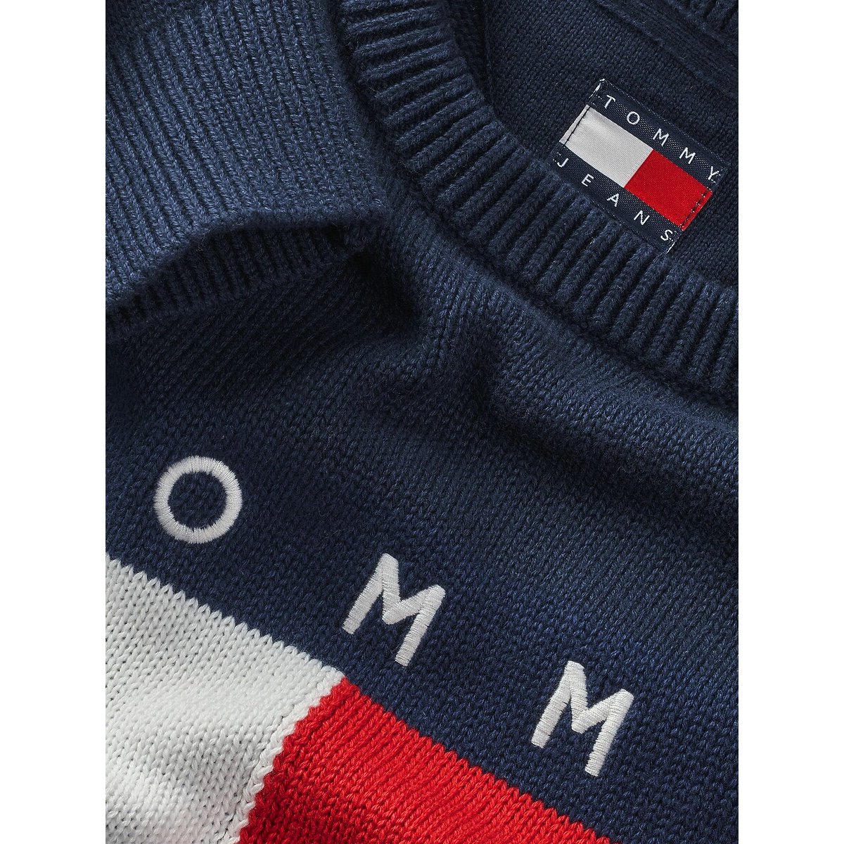 Printed Crew Neck Jumper navy, TOMMY JEANS