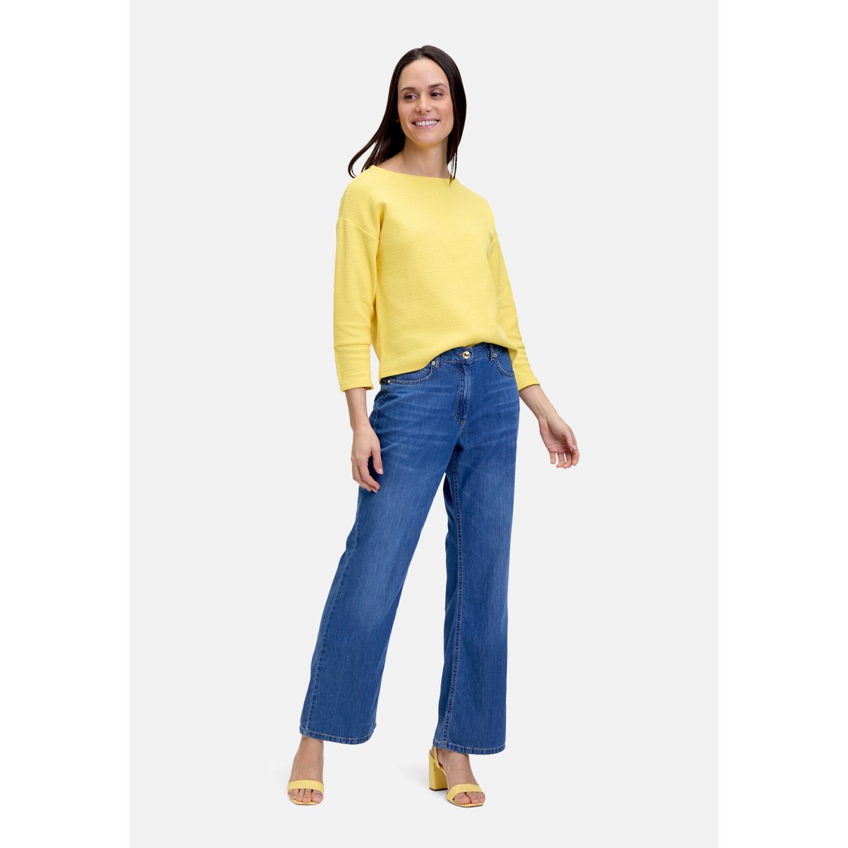 Pantalon casual à effet délavé bleu, BETTY BARCLAY