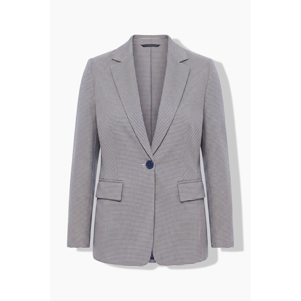 Blazer à carreaux, col à revers marine foncé, ULLA POPKEN