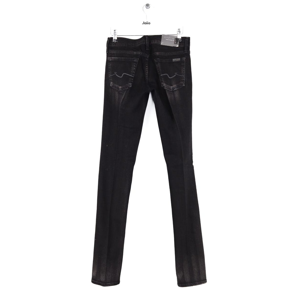 Jean droit - Très Bon État noir, 7 FOR ALL MANKIND