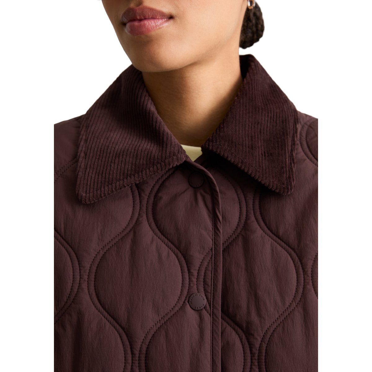 Veste matelassée style barn regular en nylon recyclé marron, MARC O’POLO DENIM